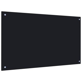 Protección salpicaduras cocina vidrio templado negro 100x60