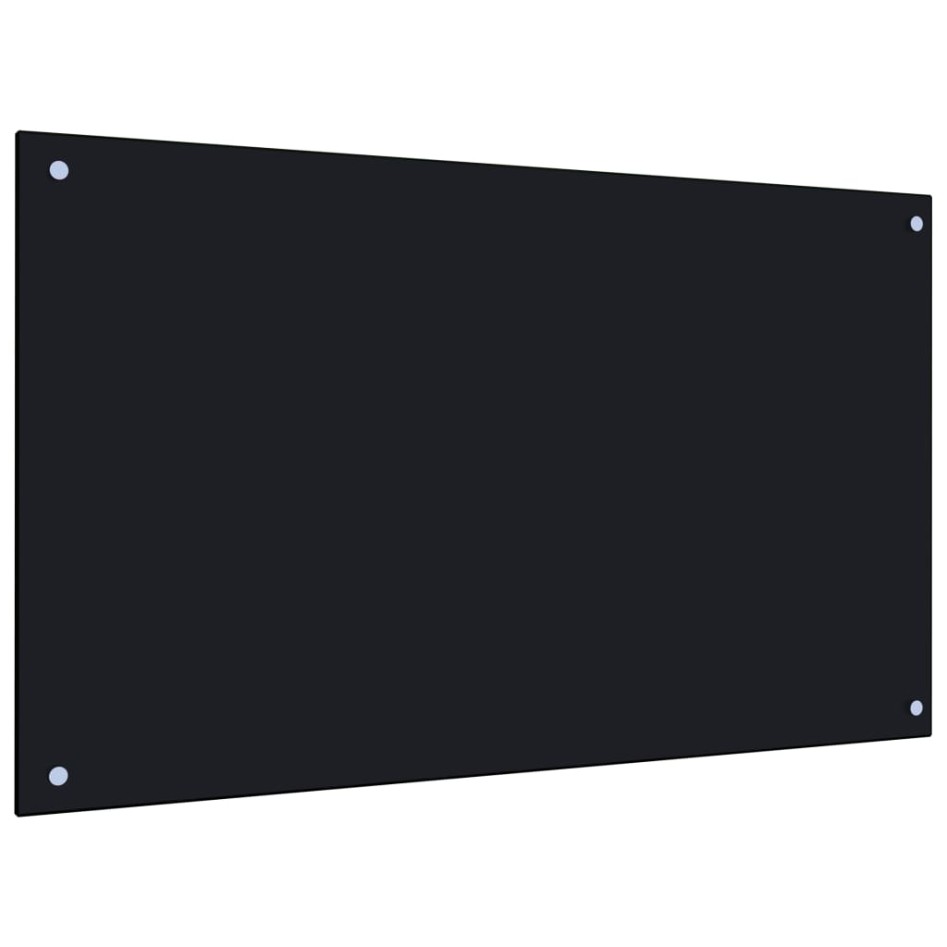 Protección salpicaduras cocina vidrio templado negro 100x60
