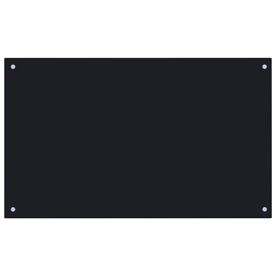 Protección salpicaduras cocina vidrio templado negro 100x60