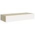 Estante con cajón de pared MDF roble y blanco 60x23,5x10
