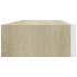 Estante con cajón de pared MDF roble y blanco 60x23,5x10