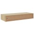 Estante con cajón de pared MDF roble y blanco 60x23,5x10