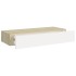 Estante con cajón de pared MDF roble y blanco 60x23,5x10