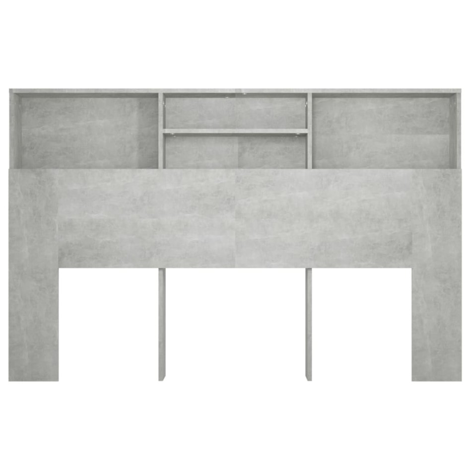 Mueble cabecero gris hormigón 160x19x103,5