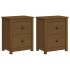 Mesitas de noche 2 uds madera de pino marrón miel 50x35x61,5