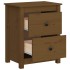 Mesitas de noche 2 uds madera de pino marrón miel 50x35x61,5
