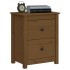 Mesitas de noche 2 uds madera de pino marrón miel 50x35x61,5