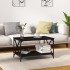 Mesa de centro madera contrachapada y hierro negro 80x50x45