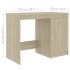 Escritorio madera contrachapada color roble Sonoma 100x50x76