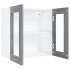 Armario colgante vidrio madera gris Sonoma 60x31x60
