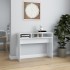 Mesa consola madera de ingeniería blanco brillo 105x30x80