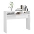 Mesa consola madera de ingeniería blanco brillo 105x30x80
