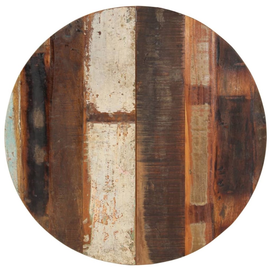 Tablero de mesa redonda madera reciclada maciza 70 cm 15-16