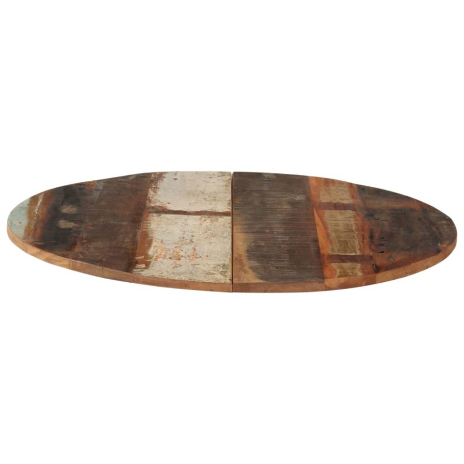 Tablero de mesa redonda madera reciclada maciza 70 cm 15-16