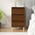 Mesita de noche madera contrachapada roble marrón 40x35x70