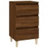 Mesita de noche madera contrachapada roble marrón 40x35x70