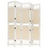 Biombo divisor de 5 paneles de tela color crema 175x165
