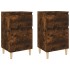 Mesitas de noche 2 uds color roble ahumado 40x35x70