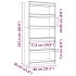 Estantería/divisor de espacios madera pino gris 80x30x167,4