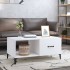 Mesa de centro madera contrachapada blanco 90x50x40