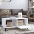 Mesa de centro madera contrachapada blanco 90x50x40