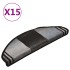 Alfombrilla autoadhesiva escalera 15 uds negro gris 65x21x4
