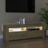 Mueble de TV con luces LED roble Sonoma 120x35x40