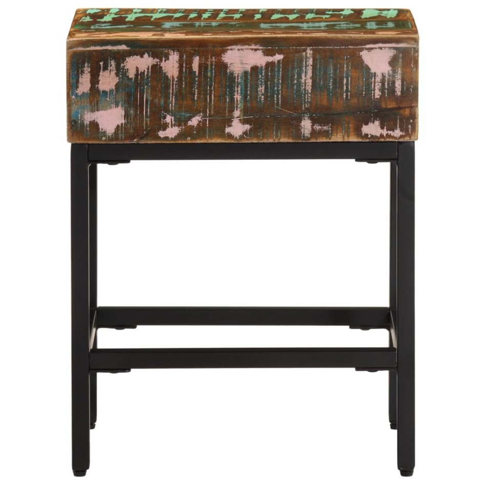 Mesa auxiliar madera maciza reciclada 40x30x51