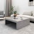 Mesa de centro madera de ingeniería gris hormigón 100x100x35