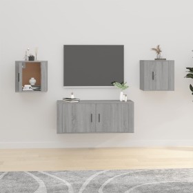 Muebles para TV de pared 2 uds gris Sonoma 40x34,5x40