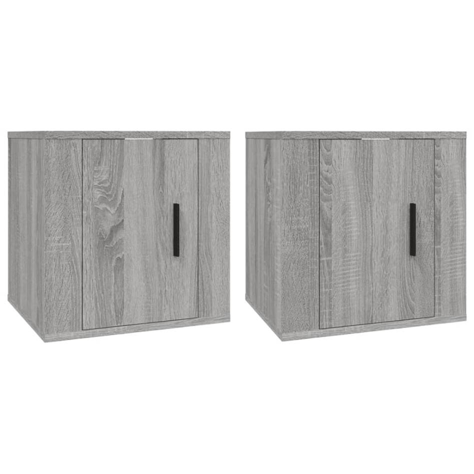 Muebles para TV de pared 2 uds gris Sonoma 40x34,5x40