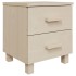 Mesitas noche 2 uds HAMAR pino macizo marrón miel 40x35x44,5