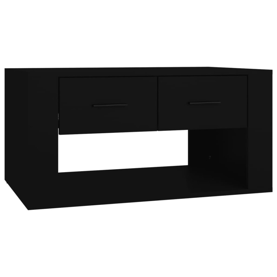 Mesa de centro madera contrachapada negro 80x50x40
