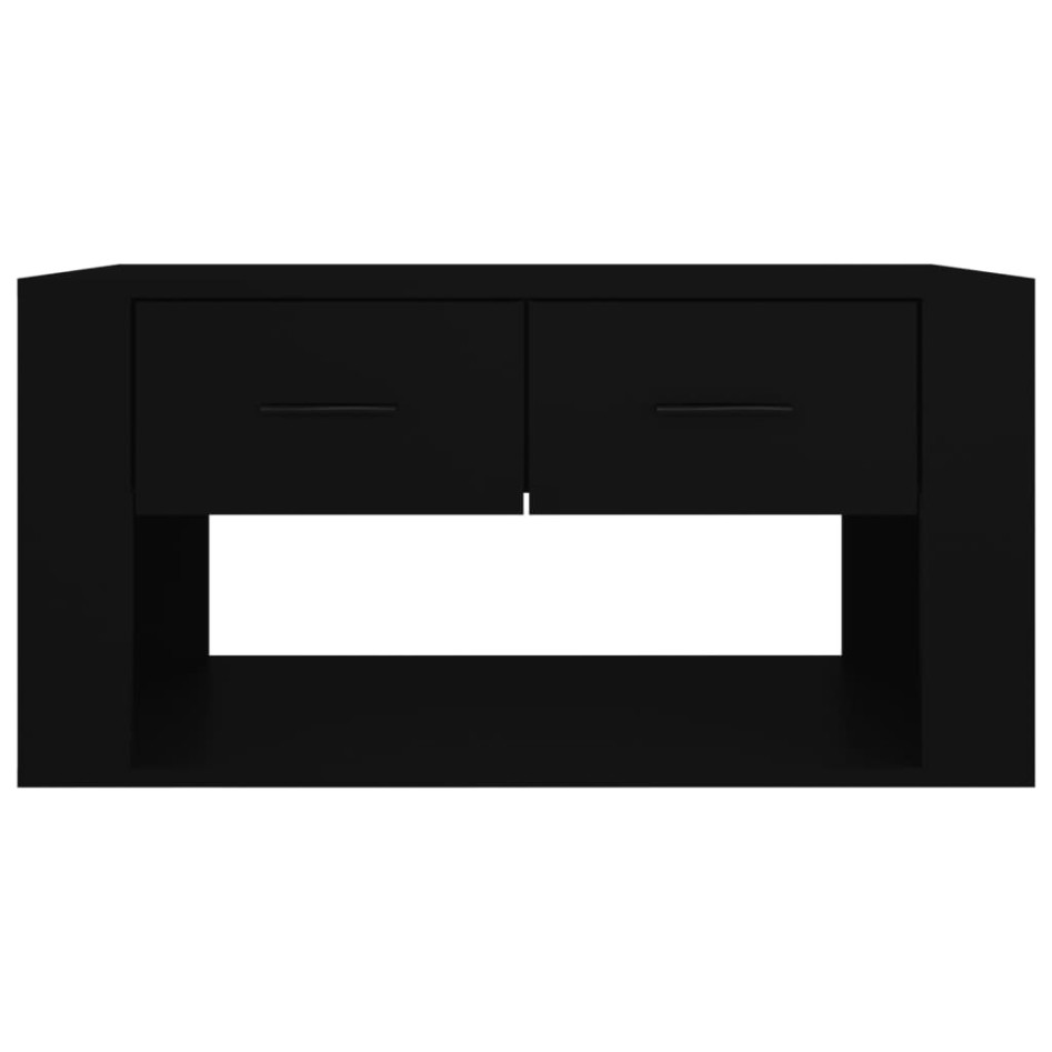 Mesa de centro madera contrachapada negro 80x50x40