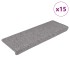 Alfombrilla autoadhesiva escalera sisal 15 uds 65x21x4
