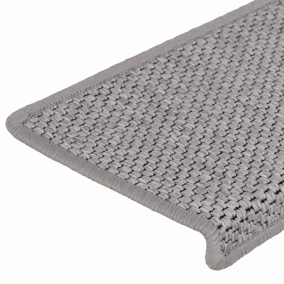 Alfombrilla autoadhesiva escalera sisal 15 uds 65x21x4