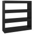 Estantería de libros/divisor de espacios negro 100x30x103