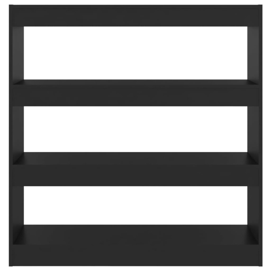 Estantería de libros/divisor de espacios negro 100x30x103