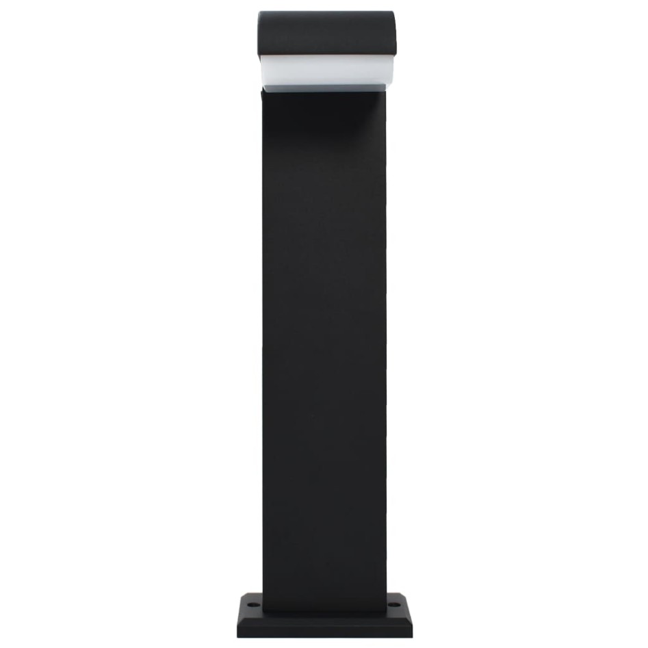 Lámpara LED de pared para jardín ovalada negra 9