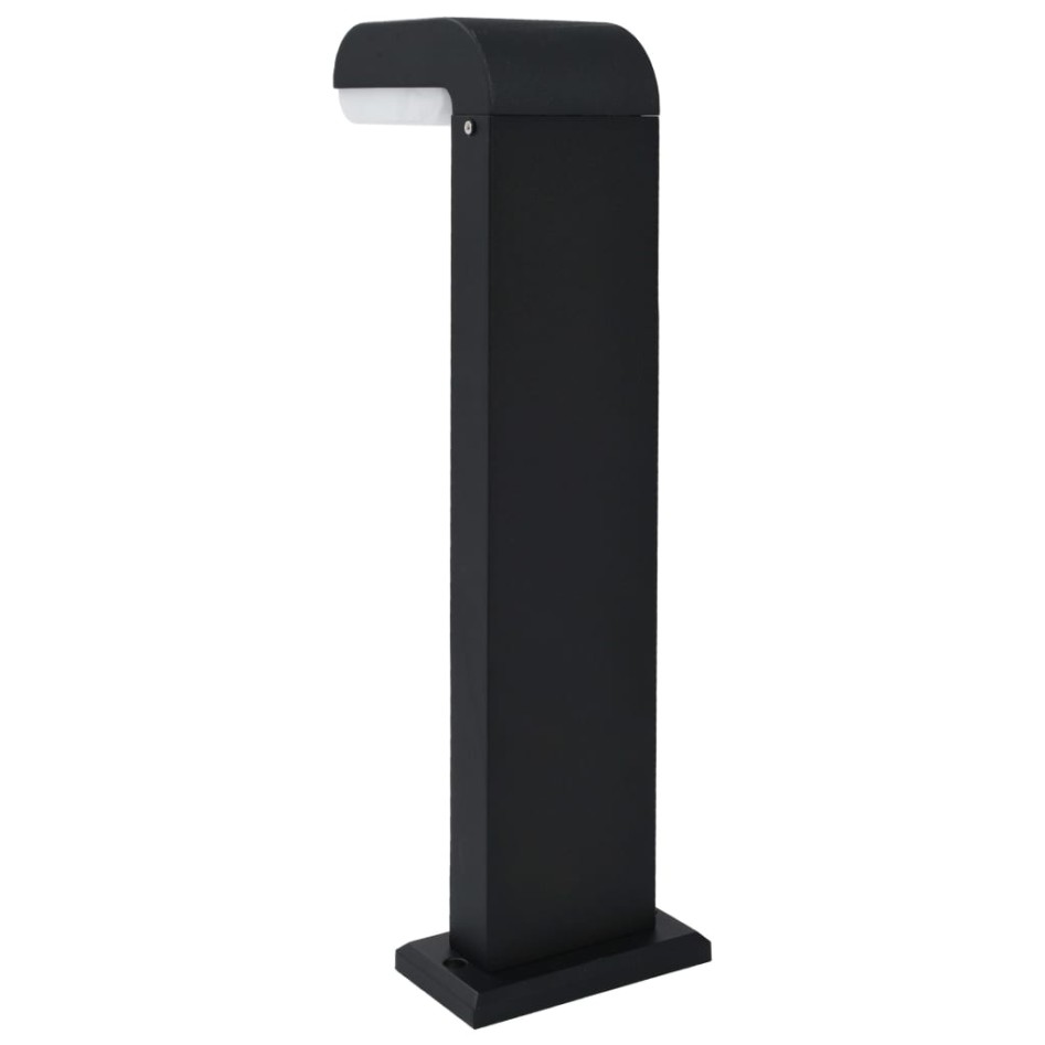 Lámpara LED de pared para jardín ovalada negra 9