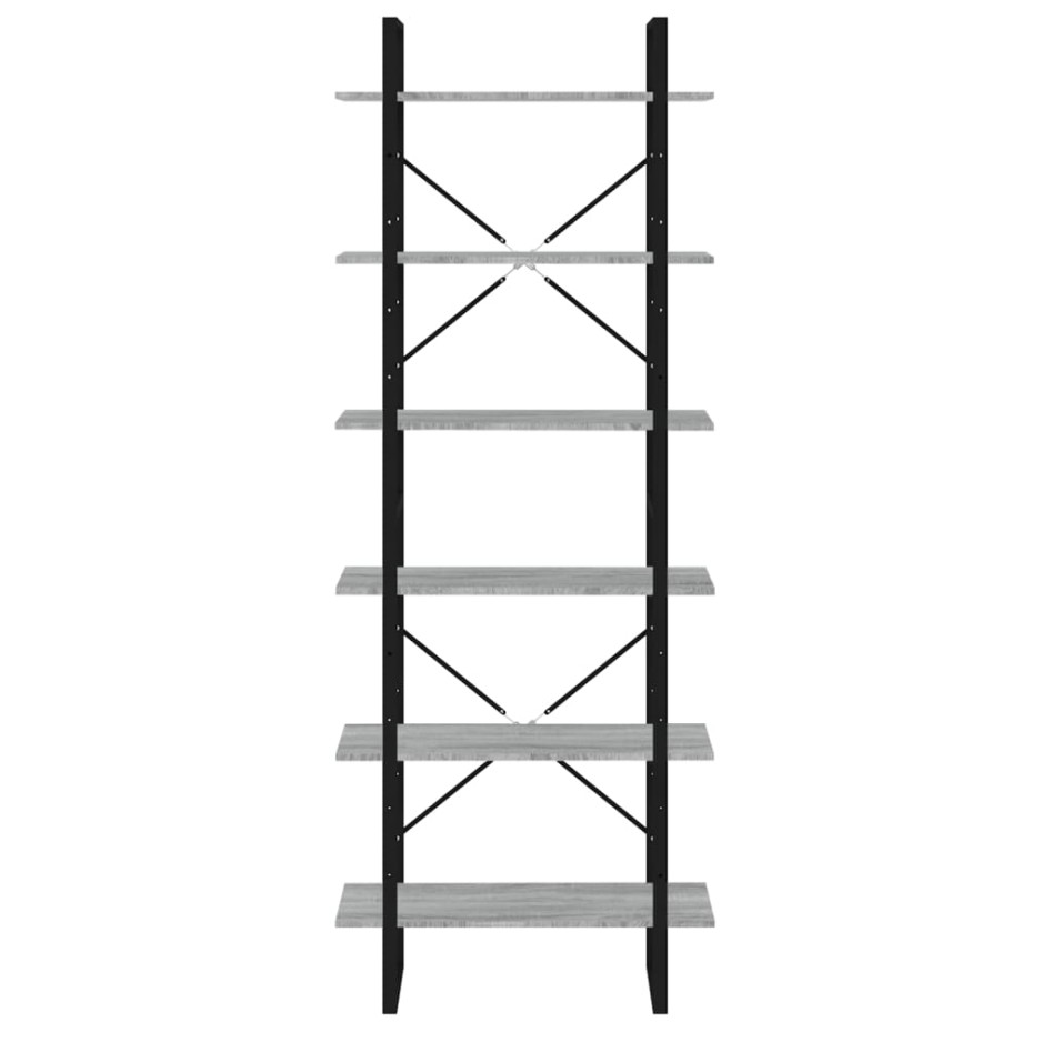 Estantería alta madera contrachapada gris Sonoma 80x30x210