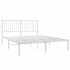 Estructura cama sin colchón con cabecero metal blanco