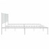 Estructura cama sin colchón con cabecero metal blanco