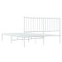 Estructura cama sin colchón con cabecero metal blanco