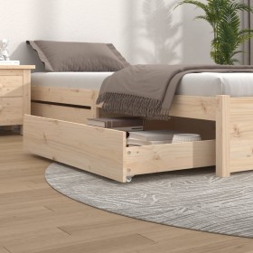Cajones de cama 2 unidades madera maciza de
