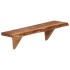 Estantes de pared 2 uds madera maciza de acacia 60x20x18