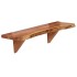 Estantes de pared 2 uds madera maciza de acacia 60x20x18