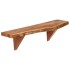 Estantes de pared 2 uds madera maciza de acacia 60x20x18