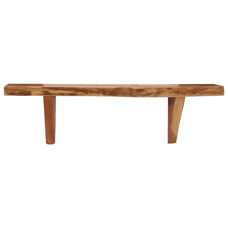 Estantes de pared 2 uds madera maciza de acacia 60x20x18