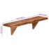 Estantes de pared 2 uds madera maciza de acacia 60x20x18